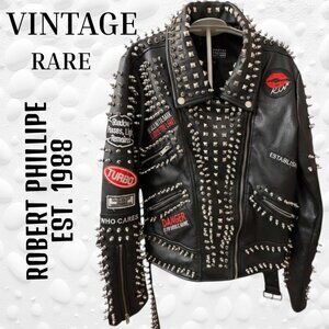 RARE VINTAGE Statement Jacket – Robert Phillipe Est. 1988 – Faux Leather – Mint